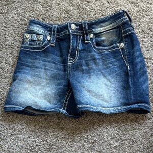 Miss Me Blue Jean Shorts